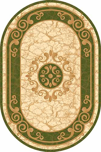 Овальный ковер KAMEA carving D045 GREEN Российский ковер Камея Карвинг фабрики Меринос D045 GREEN Цена указана за 1 квадратный метр