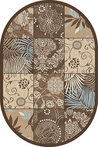 Овальный ковер MEGA carving D271 BROWN Российский ковер МЕГА КАРВИНГ фабрики Меринос D271 BROWN Цена указана за 1 квадратный метр