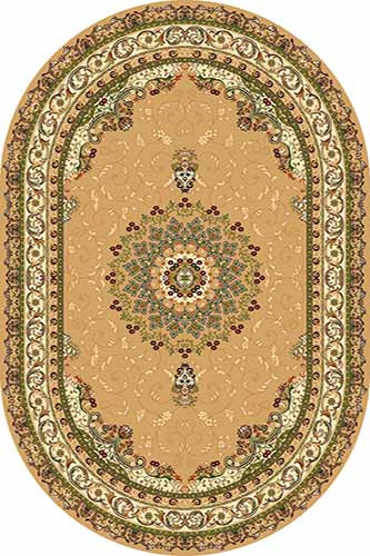 Овальный ковер IZMIR D027 BEIGE-GREEN Российский ковер Измир фабрики Меринос D027 BEIGE-GREEN Цена указана за 1 квадратный метр