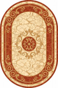 Овальный ковер KAMEA carving D045 TERRA