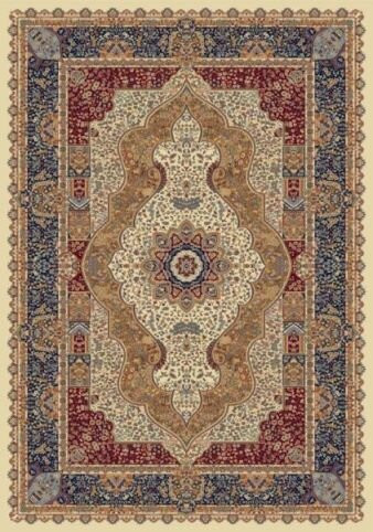 Прямоугольный ковер BUHARA D432 CREAM Российский ковер БУХАРА фабрики Меринос P035 RED Цена указана за 1 квадратный метр