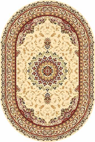 Овальный ковер IZMIR D027 CREAM-RED Российский ковер Измир фабрики Меринос D027 CREAM-RED Цена указана за 1 квадратный метр