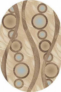 Овальный ковер MEGA carving D274 BEIGE