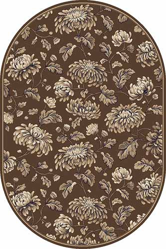 Овальный ковер VALENCIA DELUXE D253 BROWN Российский ковер ВАЛЕНСИЯ ДЕЛЮКС фабрики Меринос D253 BROWN Цена указана за 1 квадратный метр