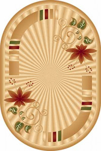 Овальный ковер KAMEA carving D049 BEIGE