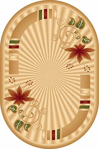 Овальный ковер KAMEA carving D049 BEIGE Российский ковер Камея Карвинг фабрики Меринос D049 BEIGE Цена указана за 1 квадратный метр