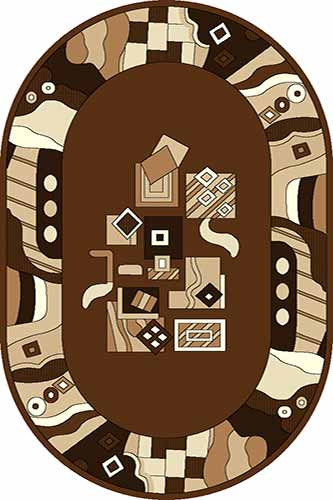 Овальный ковер SUNRISE FUL8 BROWN Российский ковер САНРАЙЗ фабрики Меринос FUL8 BROWN Цена указана за 1 квадратный метр