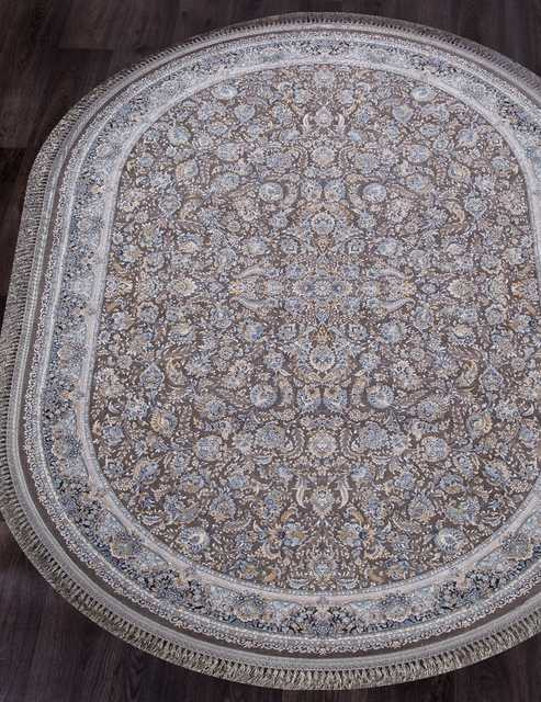Иранский ковер FARSI 1200 FARSI-1200-G256-GRAY-OVAL Персидские ковры FARSI 1200 Цена указана за кв. метр