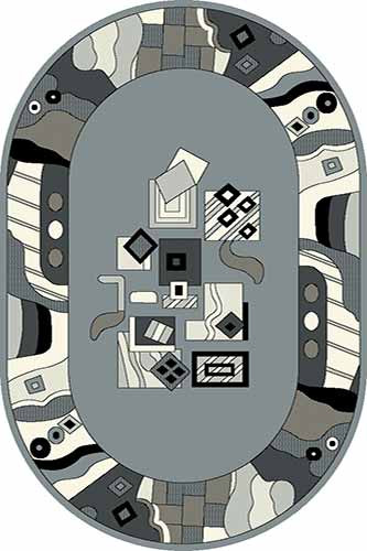 Овальный ковер SUNRISE FUL8 GRAY Российский ковер САНРАЙЗ фабрики Меринос FUL8 GRAY Цена указана за 1 квадратный метр