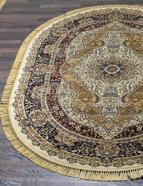 Овальный ковер BUHARA D432 CREAM Российский ковер БУХАРА фабрики Меринос D058 RED Цена указана за 1 квадратный метр