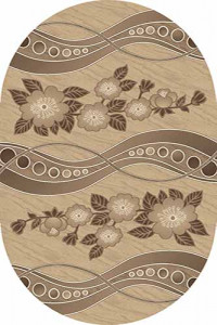 Овальный ковер MEGA carving D276 BEIGE
