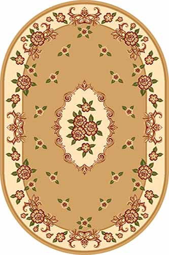Овальный ковер KAMEA carving D093 BEIGE Российский ковер Камея Карвинг фабрики Меринос D093 BEIGE Цена указана за 1 квадратный метр