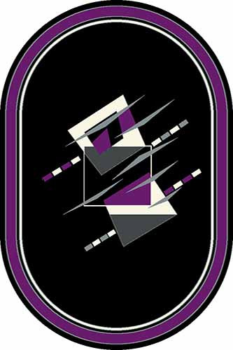 Овальный ковер SUNRISE MRT8 BLACK-VIOLET Российский ковер САНРАЙЗ фабрики Меринос MRT8 BLACK-VIOLET Цена указана за 1 квадратный метр