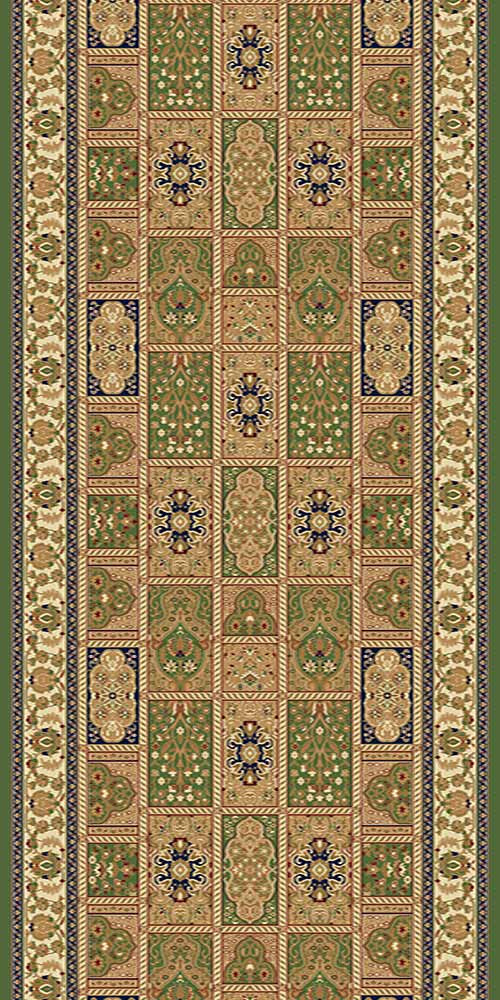 Ковровая дорожка BUHARA 3787 GREEN Российский ковер БУХАРА фабрики Меринос 3787 GREEN Цена указана за 1 квадратный метр