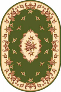 Овальный ковер KAMEA carving D093 GREEN