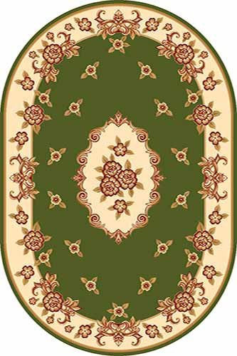Овальный ковер KAMEA carving D093 GREEN Российский ковер Камея Карвинг фабрики Меринос D093 GREEN Цена указана за 1 квадратный метр