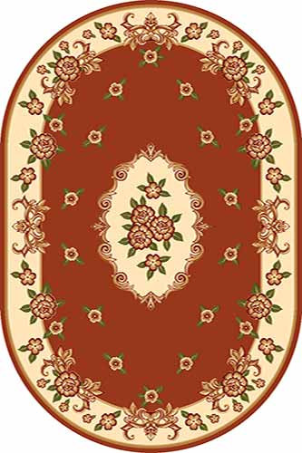 Овальный ковер KAMEA carving D093 TERRA Российский ковер Камея Карвинг фабрики Меринос D093 TERRA Цена указана за 1 квадратный метр