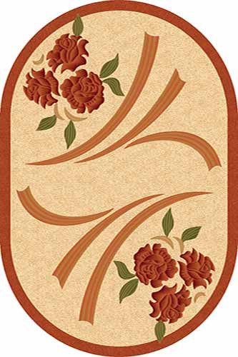Овальный ковер KAMEA carving D098 TERRA Российский ковер Камея Карвинг фабрики Меринос D098 TERRA Цена указана за 1 квадратный метр