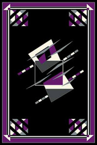 Прямоугольный ковер SUNRISE MRT8 BLACK-VIOLET