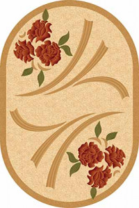 Овальный ковер KAMEA carving D098 YELLOW