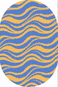Овальный ковер SHAGGY ULTRA S609 BLUE-YELLOW-OVAL