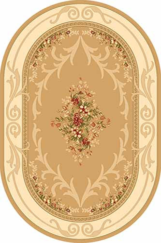 Овальный ковер KAMEA carving D142 BEIGE Российский ковер Камея Карвинг фабрики Меринос D142 BEIGE Цена указана за 1 квадратный метр