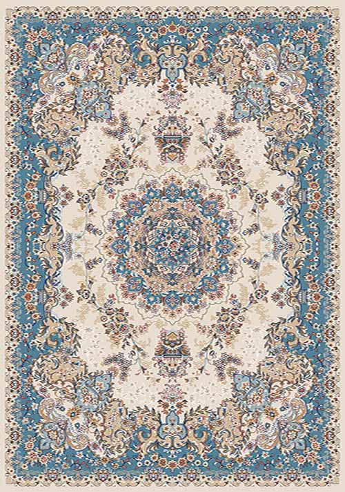 Прямоугольный ковер SHAHREZA D211 CREAM-BLUE Российский ковер ШАХРЕЗА фабрики Меринос D211 CREAM-BLUE Цена указана за 1 квадратный метр