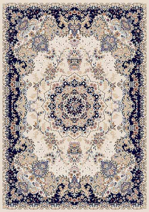 Прямоугольный ковер SHAHREZA D211 CREAM-NAVY Российский ковер ШАХРЕЗА фабрики Меринос D211 CREAM-NAVY Цена указана за 1 квадратный метр