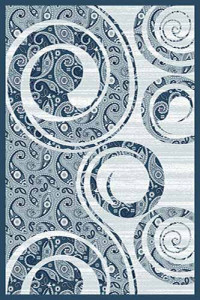 Прямоугольный ковер MEGA carving D269 BLUE