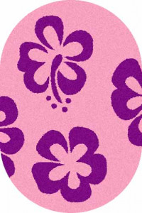 Овальный ковер COMFORT SHAGGY S605 PINK-PURPLE