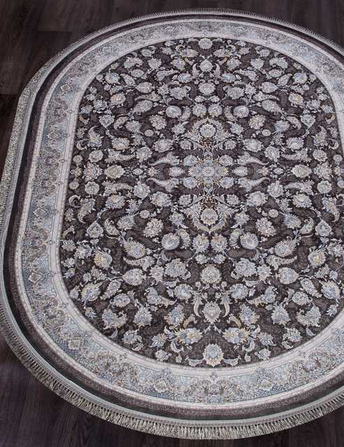 Иранский ковер FARSI 1200 G256-DARK-GRAY-OVAL Персидские ковры FARSI 1200 Цена указана за кв. метр