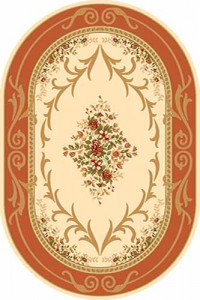 Овальный ковер KAMEA carving D142 CREAM-TERRA