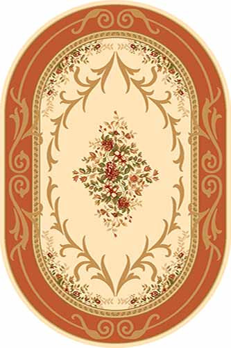 Овальный ковер KAMEA carving D142 CREAM-TERRA Российский ковер Камея Карвинг фабрики Меринос D142 CREAM-TERRA Цена указана за 1 квадратный метр