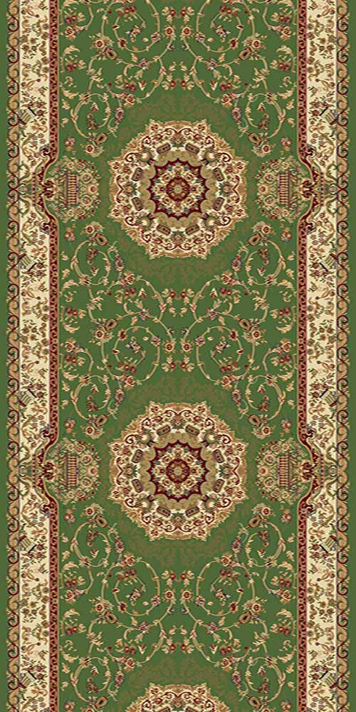 Ковровая дорожка BUHARA D037 GREEN Российский ковер БУХАРА фабрики Меринос D037 GREEN Цена указана за 1 квадратный метр