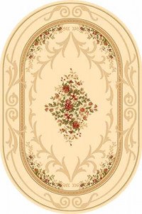 Овальный ковер KAMEA carving D142 CREAM