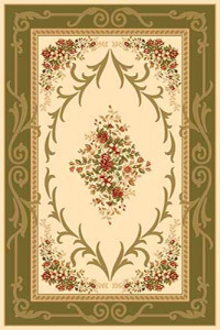 Прямоугольный ковер KAMEA carving D142 CREAM-GREEN