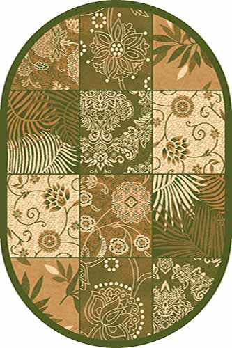Овальный ковер KAMEA carving D271 GREEN Российский ковер Камея Карвинг фабрики Меринос D271 GREEN Цена указана за 1 квадратный метр
