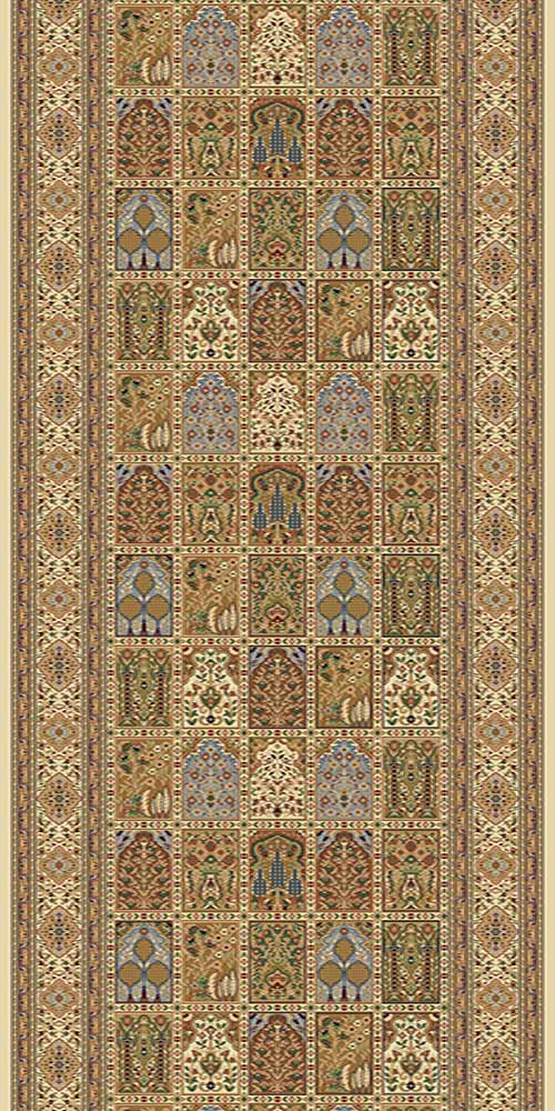 Ковровая дорожка BUHARA D145 CREAM Российский ковер БУХАРА фабрики Меринос D145 CREAM Цена указана за 1 квадратный метр