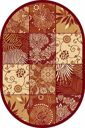 Овальный ковер KAMEA carving D271 RED Российский ковер Камея Карвинг фабрики Меринос D271 RED Цена указана за 1 квадратный метр